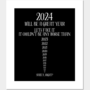 New Beginnings for 2024 New Year Tee Posters and Art